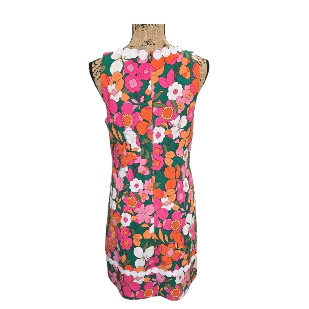 Retro Floral Eliza J shift dress - Pink, Orange, green - Picture 7 of 10